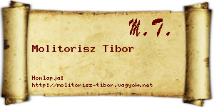Molitorisz Tibor névjegykártya